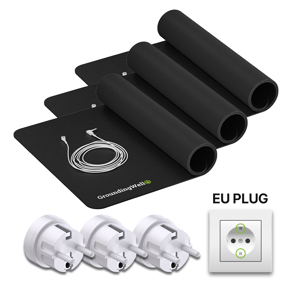 GroundingWell Grounding Mats with Outlet Adapters